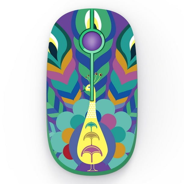 Jelly Comb 2.4G Slim Wireless Mouse with Nano Receiver MacBook Peacock Laptop Less Noise PC Computer Portable Mobile Optical Mice for Notebook